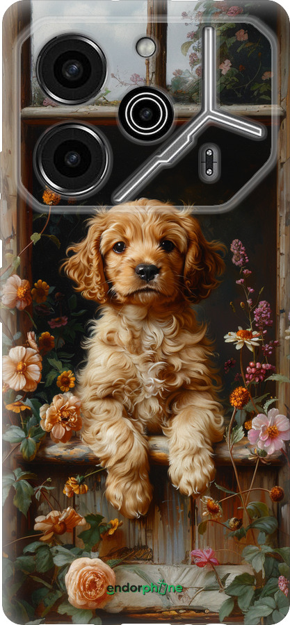 Силиконовый чехол Щенок cocker spaniel для Tecno Pova 6 Pro - 6136u-3689 изображение 