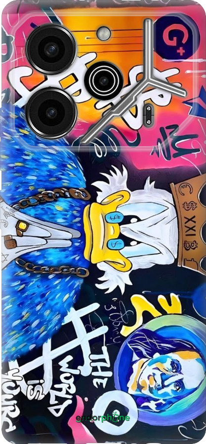 Силиконовый чехол Скрудж 2 для Tecno Pova 6 Pro - 6285u-3689 изображение 