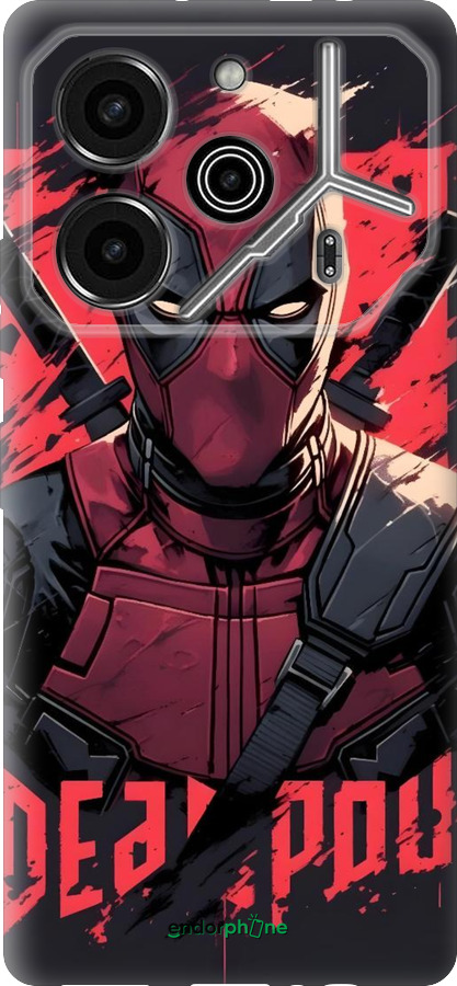 Силиконовый чехол Дедпул для Tecno Pova 6 Pro - 6293u-3689 изображение 
