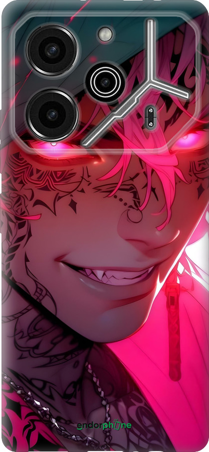 Силіконовий чехол Аніме демон 3 для Tecno Pova 6 Pro - 6313u-3689 изображение 