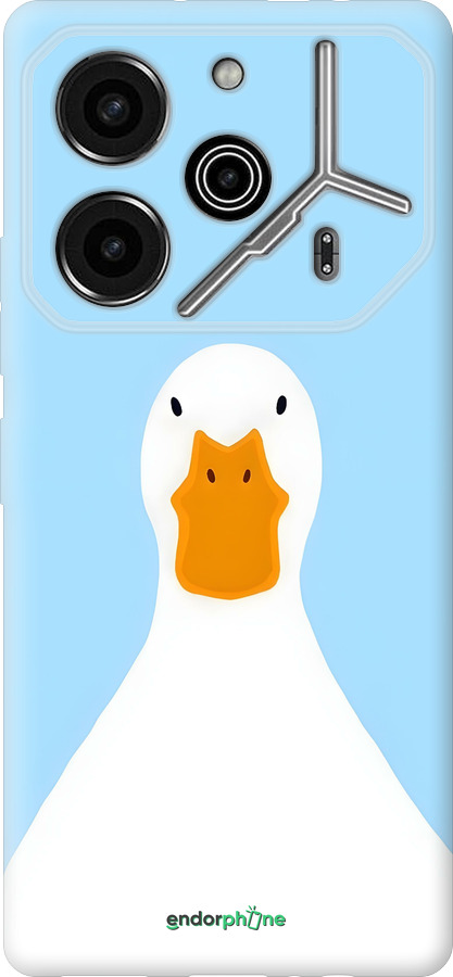 Силиконовый чехол Гусь для Tecno Pova 6 Pro - 6350u-3689 изображение 