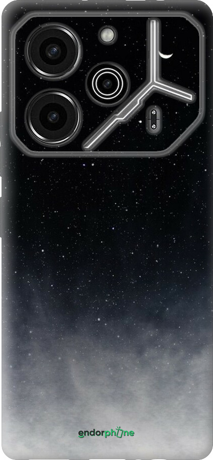 Силіконовий чехол Голубые облака, Голубая луна для Tecno Pova 6 Pro - 6396u-3689 изображение 