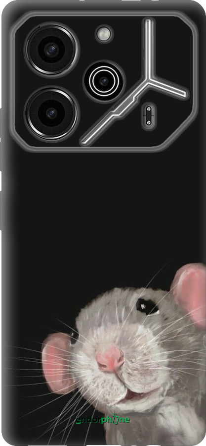 Силиконовый чехол The Peeking Rat для Tecno Pova 6 Pro - 6442u-3689 изображение 
