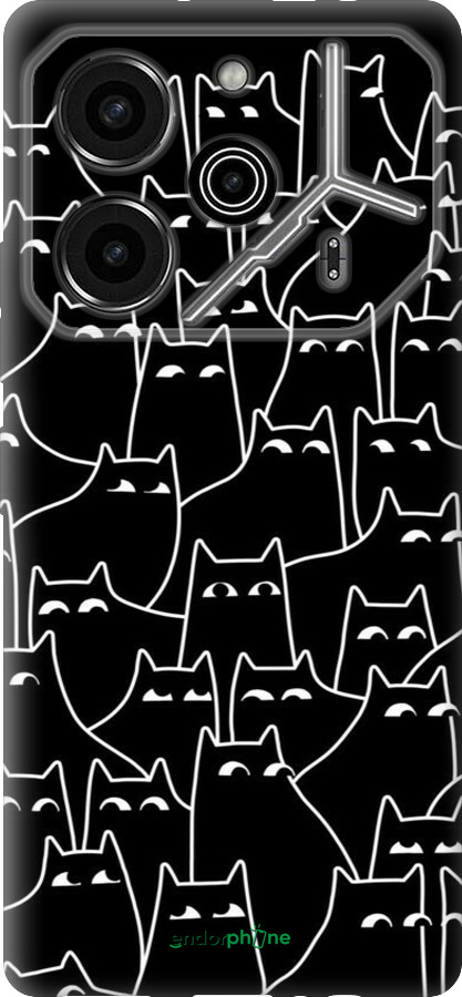 Силиконовый чехол С изображением кошек для Tecno Pova 6 Pro - 6470u-3689 изображение 