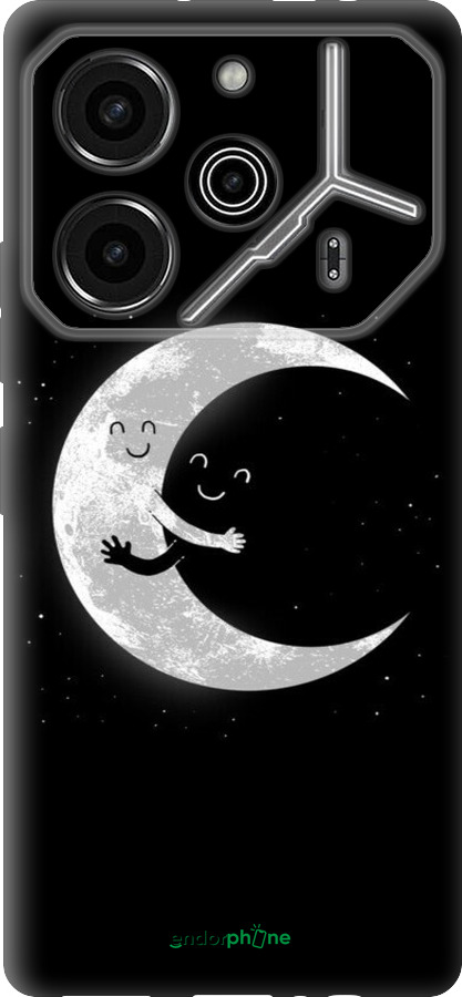Силіконовий чехол Місячні обійми для Tecno Pova 6 Pro - 6508u-3689 изображение 