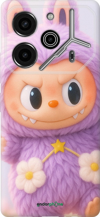 Силиконовый чехол Лабубу для Tecno Pova 6 Pro - 6708u-3689 изображение 