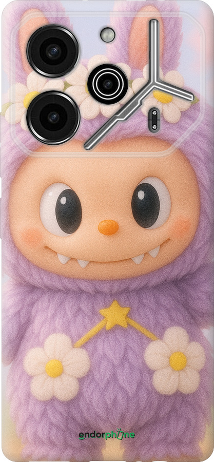 Силиконовый чехол Лабубу 1 для Tecno Pova 6 Pro - 6709u-3689 изображение 