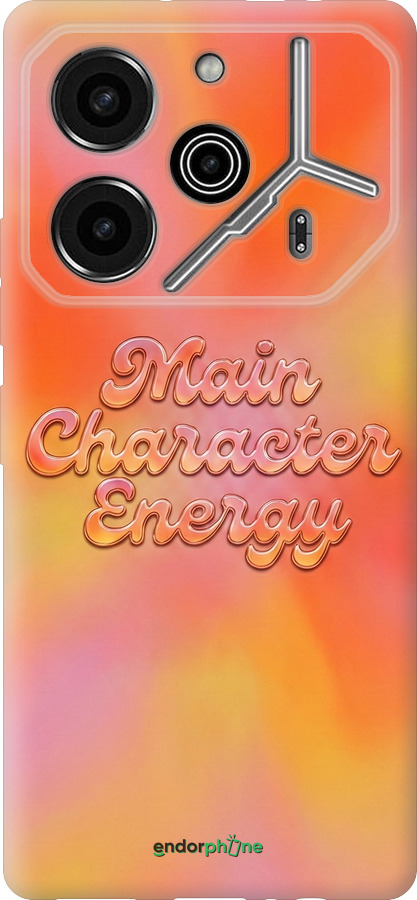 Силиконовый чехол Aura Gradient Main Character Energy Aesthetic Y2K для Tecno Pova 6 Pro - 6783u-3689 изображение 