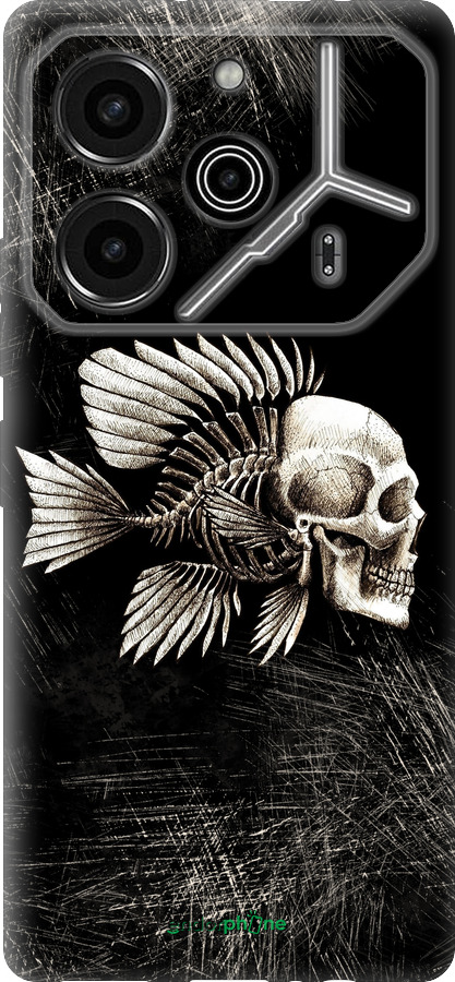 Силиконовый чехол Рыбо-человек для Tecno Pova 6 Pro - 683u-3689 изображение 