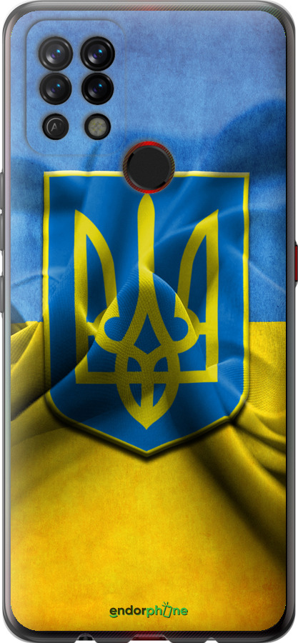 

Силіконовий чохол "Прапор та герб України" для Tecno Pova LD7, Блакитний