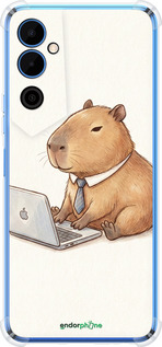 Силіконовий протиударний с посиленими кутами чехол Funny Capybara CEO Working для Tecno Pova Neo 2 LG6n - 6777sp-2968 изображение 