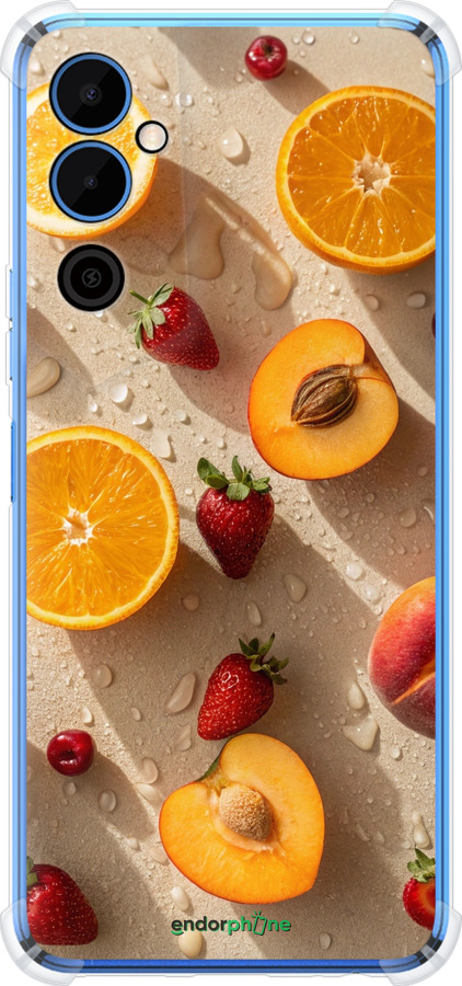Силіконовий протиударний с посиленими кутами чехол Фрукти 3 для Tecno Pova Neo 2 LG6n - 6703sp-2968 изображение 