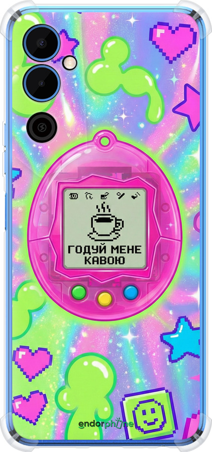 Силіконовий протиударний с посиленими кутами чехол Y2K Aesthetic Retro Pet: Годуй мене кавою для Tecno Pova Neo 2 LG6n - 6784sp-2968 изображение 