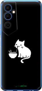 Силиконовый чехол С милым котом на черном фоне для Tecno Pova Neo 2 LG6n - 6528u-2968 изображение 