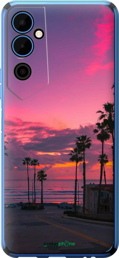 Силиконовый чехол Пальмы для Tecno Pova Neo 2 LG6n - 5873u-2968 изображение 