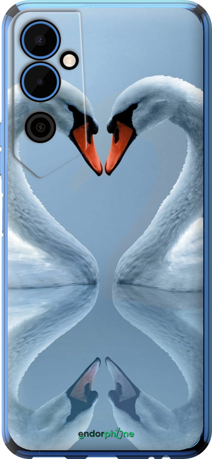 Силиконовый чехол Лебеди для Tecno Pova Neo 2 LG6n - 6007u-2968 изображение 