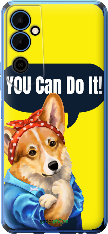 Силиконовый чехол чехол с корги You Can Do It для Tecno Pova Neo 2 LG6n - 6184u-2968 изображение 