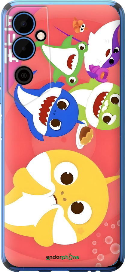 Силиконовый чехол Бейби Шаркс для Tecno Pova Neo 2 LG6n - 6305u-2968 изображение 