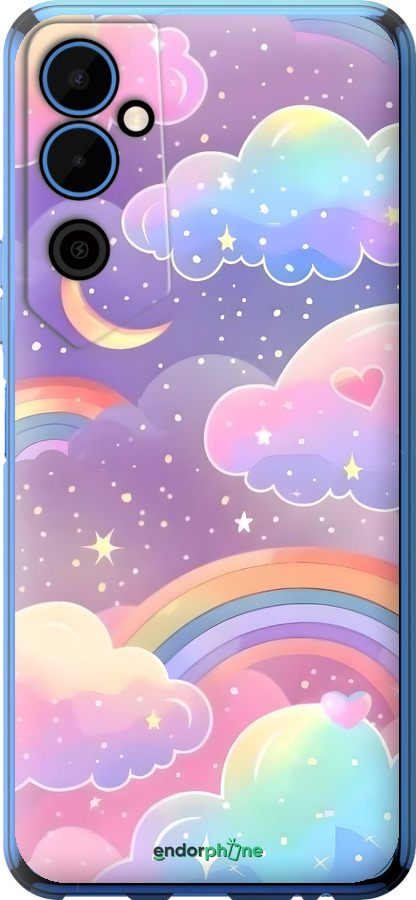 Силиконовый чехол Облака и радуга для Tecno Pova Neo 2 LG6n - 6312u-2968 изображение 