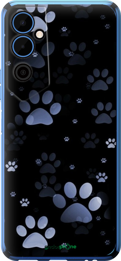 Силиконовый чехол С синими отпечатками лап для Tecno Pova Neo 2 LG6n - 6441u-2968 изображение 