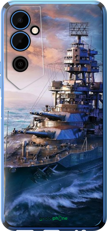 Силіконовий чехол Військовий корабель, world of tanks, wargaming для Tecno Pova Neo 2 LG6n - 6461u-2968 изображение 