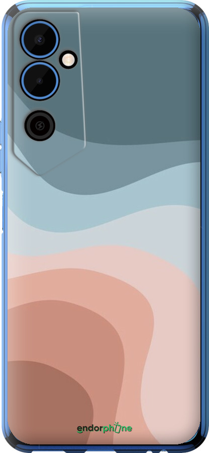 Силіконовий чехол З синіми та рожевими хвилями в стилі ретро для Tecno Pova Neo 2 LG6n - 6532u-2968 изображение 