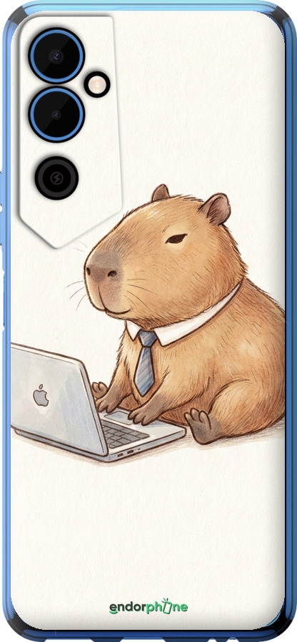 Силиконовый чехол Funny Capybara CEO Working для Tecno Pova Neo 2 LG6n - 6777u-2968 изображение 
