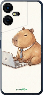 Силиконовый чехол Funny Capybara CEO Working для Tecno POVA NEO 3 - 6777u-3140 изображение 