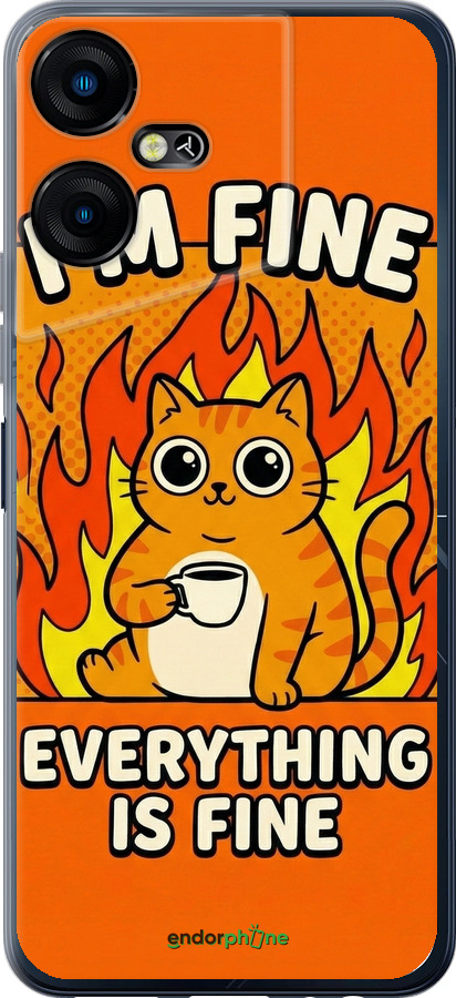 Силиконовый чехол Funny Cat для Tecno POVA NEO 3 - 6786u-3140 изображение 