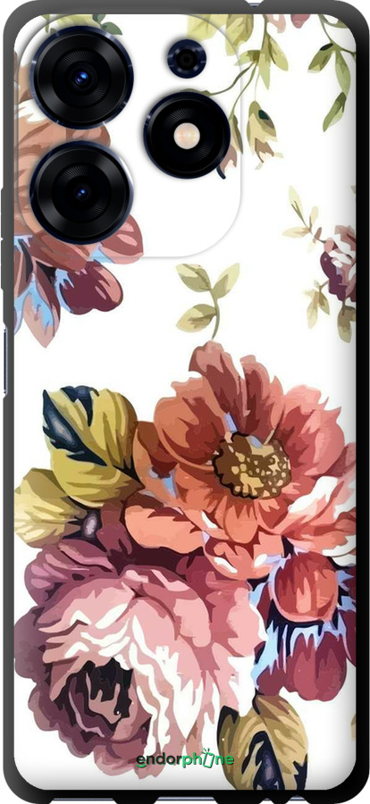 TPU чехол Vintage flowers для Tecno Spark 10 Pro - 4333b-3022 изображение 