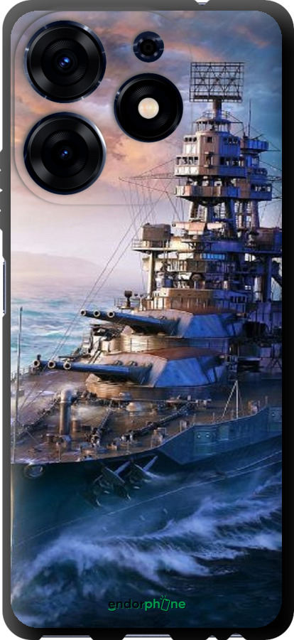 TPU чехол Військовий корабель, world of tanks, wargaming для Tecno Spark 10 Pro - 6461b-3022 изображение 