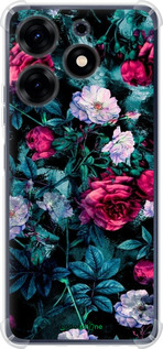 Силіконовий протиударний с посиленими кутами чехол Сад та троянди для Tecno Spark 10 Pro - 6483sp-3022 изображение 