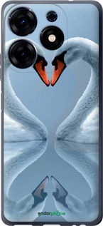 Силиконовый чехол Лебеди для Tecno Spark 10 Pro - 6007u-3022 изображение 