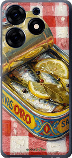 Силиконовый чехол Vintage Sardine Tin Phone для Tecno Spark 10 Pro - 6772u-3022 изображение 