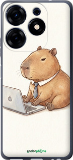 Силиконовый чехол Funny Capybara CEO Working для Tecno Spark 10 Pro - 6777u-3022 изображение 