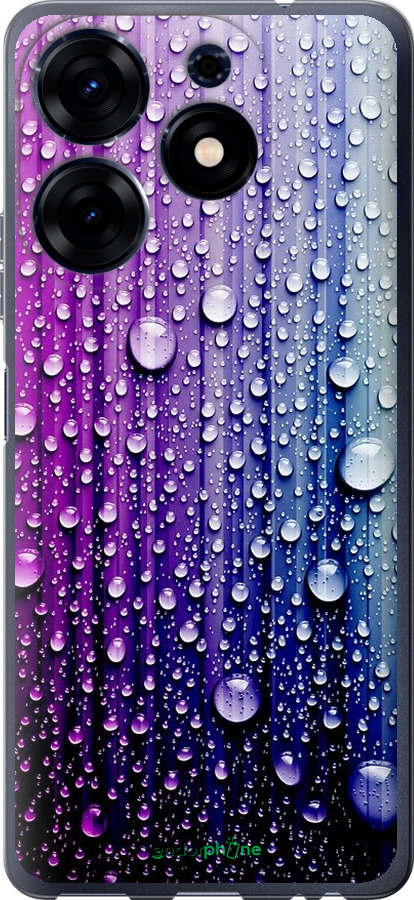 

Силіконовий чохол "Краплини води" для Tecno Spark 10 Pro, Синій