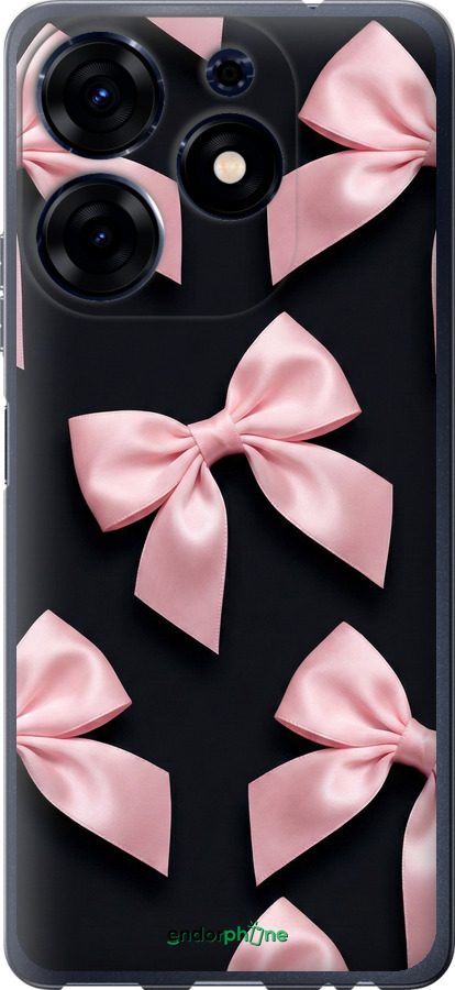 Силіконовий чехол Coquette Ribbons Dark Coquette для Tecno Spark 10 Pro - 6767u-3022 изображение 