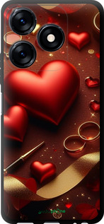 TPU чехол Сердечки v3 для Tecno Spark 10C - 5833b-3116 изображение 