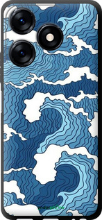 TPU чехол Абстрактный рисунок морских волн для Tecno Spark 10 - 6538b-3023 изображение 
