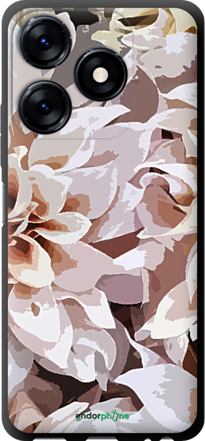 TPU чехол пионы акварелью для Tecno Spark 10 - 4376b-3023 изображение 