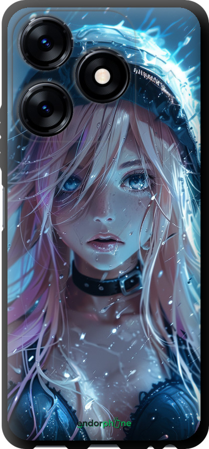 TPU чехол Аніме-діва під дощем для Tecno Spark 10 - 6120b-3023 изображение 