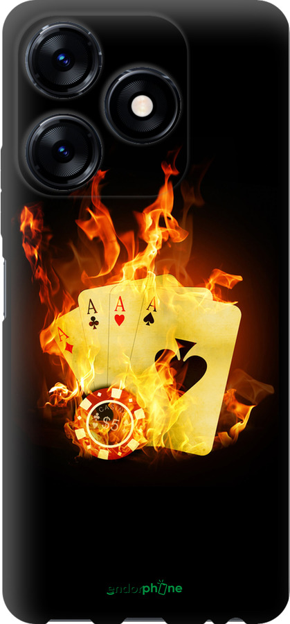 TPU чехол Горящие карты для Tecno Spark 10 - 839b-3023 изображение 