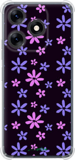 Силикон с усиленными углами чехол с  цветами для Tecno Spark 10C - 6258sp-3116 изображение 