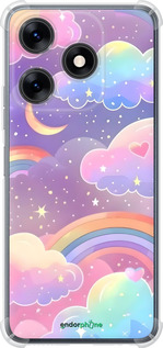 Силикон с усиленными углами чехол Облака и радуга для Tecno Spark 10C - 6312sp-3116 изображение 