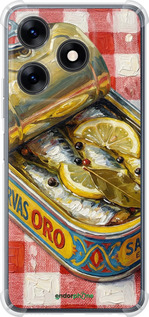 Силикон с усиленными углами чехол Vintage Sardine Tin Phone для Tecno Spark 10 - 6772sp-3023 изображение 