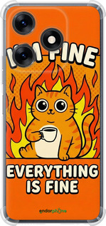 Силикон с усиленными углами чехол Funny Cat для Tecno Spark 10 - 6786sp-3023 изображение 