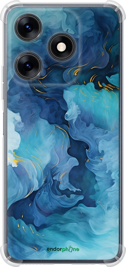 Силіконовий протиударний с посиленими кутами чехол Акварель для Tecno Spark 10 - 6320sp-3023 изображение 