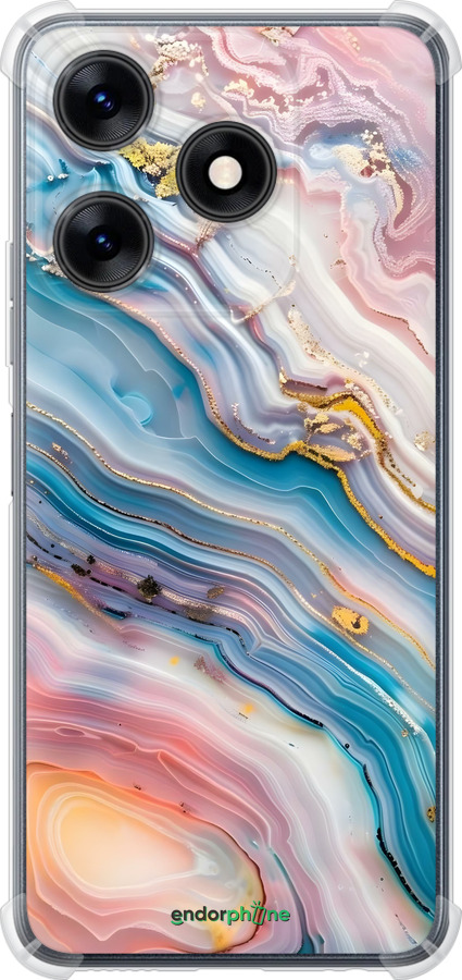 Силикон с усиленными углами чехол Мрамор красивый для Tecno Spark 10C - 6376sp-3116 изображение 
