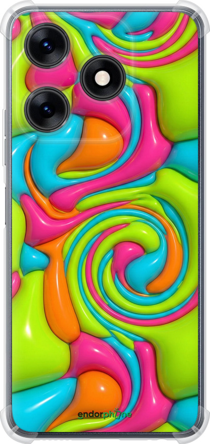 Силикон с усиленными углами чехол Y2K Jelly Dream для Tecno Spark 10C - 6780sp-3116 изображение 