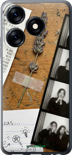 Силиконовый чехол Aesthetic Scrapbook Collage для Tecno Spark 10 - 6773u-3023 изображение 